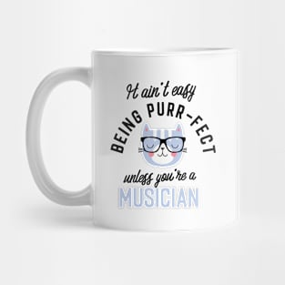 Musician Cat Gifts for Cat Lovers - It ain't easy being Purr Fect Mug